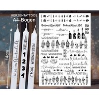 Wasserschiebefolie Kerzentattoos Frohe Weihnachten - Kerzen Gestalten Zum Advent, Stabkerzen, Wichtel, Adventskerzen, Weihnachtsdekoration Wasserschiebefolie Kerzentattoos Frohe Weihnachten - Kerzen Gestalten Zum Advent, Stabkerzen, Wichtel, Adventskerzen, Weihnachtsdekoration von SavvyStyleDesign