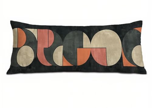Abstrakt Seitenschläferkissen Bezug 40 x 120 cm, Landschaft Kissenbezug 40 x 120 Kissen Seitenschläfer Grau Muster Samt Verbessern Sie Schlafqualität Pillow Case für Wohnzimmer Schlafzimmer T-7252 von Saweefog