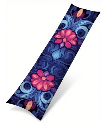 Blau Seitenschläferkissen Bezug 40 x 120 cm, Landschaft Kissenbezug 40 x 120 Kissen Seitenschläfer Blume Muster Samt Verbessern Sie Schlafqualität Pillow Case für Sofa Wohnzimmer Schlafzimmer T-2126 Blau Seitenschläferkissen Bezug 40 x 120 cm, Landschaft Kissenbezug 40 x 120 Kissen Seitenschläfer Blume Muster Samt Verbessern Sie Schlafqualität Pillow Case für Sofa Wohnzimmer Schlafzimmer T-2126 von Saweefog