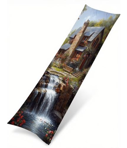 Fallen Seitenschläferkissen Bezug 60 x 180 cm, Landschaft Kissenbezug 60 x 180 Kissen Seitenschläfer Kabine Muster Samt Verbessern Sie Schlafqualität Pillow Case für Wohnzimmer Schlafzimmer T-1557 Fallen Seitenschläferkissen Bezug 60 x 180 cm, Landschaft Kissenbezug 60 x 180 Kissen Seitenschläfer Kabine Muster Samt Verbessern Sie Schlafqualität Pillow Case für Wohnzimmer Schlafzimmer T-1557 von Saweefog