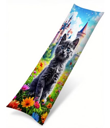 Grau Seitenschläferkissen Bezug 60 x 180 cm, Landschaft Kissenbezug 60 x 180 Kissen Seitenschläfer Katze Muster Samt Verbessern Sie Schlafqualität Pillow Case für Sofa Wohnzimmer Schlafzimmer T-1689 Grau Seitenschläferkissen Bezug 60 x 180 cm, Landschaft Kissenbezug 60 x 180 Kissen Seitenschläfer Katze Muster Samt Verbessern Sie Schlafqualität Pillow Case für Sofa Wohnzimmer Schlafzimmer T-1689 von Saweefog