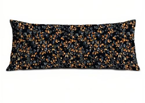 Kissenbezug 40 x 145 Seitenschläferkissen Bezug Abstrakt Kissenbezug Blatt Kissen Seitenschläfer Samt Verbessern Sie Schlafqualität Pillow Case, Doppelseitig Drucken für Sofa Schlafzimmer T-7187 von Saweefog