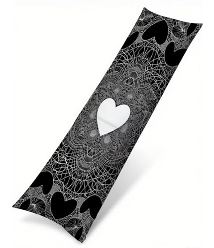 Kissenbezug 50 x 150 Seitenschläferkissen Bezug Schwarz Kissenbezug Liebe Kissen Seitenschläfer Leinen Verbessern Sie Schlafqualität Pillow Case, Doppelseitig Drucken für Sofa Schlafzimmer T-1539 Kissenbezug 50 x 150 Seitenschläferkissen Bezug Schwarz Kissenbezug Liebe Kissen Seitenschläfer Leinen Verbessern Sie Schlafqualität Pillow Case, Doppelseitig Drucken für Sofa Schlafzimmer T-1539 von Saweefog