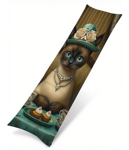 Kissenbezug 50 x 150 Seitenschläferkissen Bezug Tier Kissenbezug Katze Kissen Seitenschläfer Leinen Verbessern Sie Schlafqualität Pillow Case, Doppelseitig Drucken für Sofa Schlafzimmer T-1550 Kissenbezug 50 x 150 Seitenschläferkissen Bezug Tier Kissenbezug Katze Kissen Seitenschläfer Leinen Verbessern Sie Schlafqualität Pillow Case, Doppelseitig Drucken für Sofa Schlafzimmer T-1550 von Saweefog