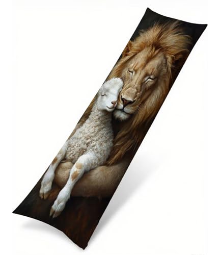 Schaf Seitenschläferkissen Bezug 40 x 120 cm, Landschaft Kissenbezug 40 x 120 Kissen Seitenschläfer Löwe Muster Samt Verbessern Sie Schlafqualität Pillow Case für Sofa Wohnzimmer Schlafzimmer T-2874 Schaf Seitenschläferkissen Bezug 40 x 120 cm, Landschaft Kissenbezug 40 x 120 Kissen Seitenschläfer Löwe Muster Samt Verbessern Sie Schlafqualität Pillow Case für Sofa Wohnzimmer Schlafzimmer T-2874 von Saweefog