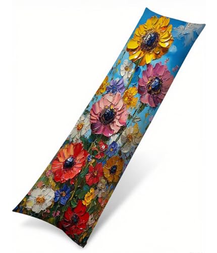 Seitenschläferkissen Bezug Farbe Kissenbezug 60 x 180 Schwangerschaftskissen Blume, Leinen Atmungsaktiv und Weich Body Pillow, für Deko Wohnzimmer Sofa Kopfkissenbezug, Geschenke für Fraue T-2211 Seitenschläferkissen Bezug Farbe Kissenbezug 60 x 180 Schwangerschaftskissen Blume, Leinen Atmungsaktiv und Weich Body Pillow, für Deko Wohnzimmer Sofa Kopfkissenbezug, Geschenke für Fraue T-2211 von Saweefog