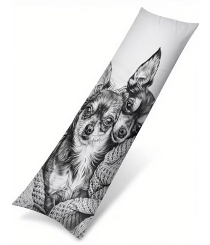 Seitenschläferkissen Bezug Grau Kissenbezug 50 x 150 Schwangerschaftskissen Hund, Samt Atmungsaktiv und Weich Body Pillow Case, für Deko Wohnzimmer Sofa Kopfkissenbezug, Geschenke für Fraue T-1655 Seitenschläferkissen Bezug Grau Kissenbezug 50 x 150 Schwangerschaftskissen Hund, Samt Atmungsaktiv und Weich Body Pillow Case, für Deko Wohnzimmer Sofa Kopfkissenbezug, Geschenke für Fraue T-1655 von Saweefog