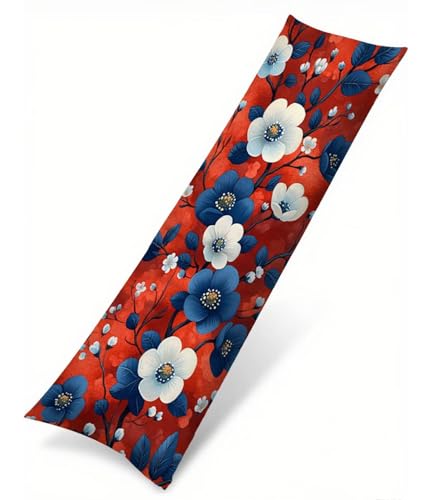 Seitenschläferkissen Bezug Sommer Kissenbezug 60 x 180 Schwangerschaftskissen Blume, Leinen Atmungsaktiv und Weich Body Pillow, für Deko Wohnzimmer Sofa Kopfkissenbezug, Geschenke für Fraue T-2354 Seitenschläferkissen Bezug Sommer Kissenbezug 60 x 180 Schwangerschaftskissen Blume, Leinen Atmungsaktiv und Weich Body Pillow, für Deko Wohnzimmer Sofa Kopfkissenbezug, Geschenke für Fraue T-2354 von Saweefog