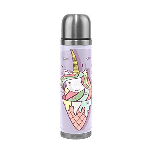 EIS Einhorn Trinkflasche Edelstahl Thermoskanne Wasserflasche Thermoflasche Doppelwandig Isolierte Flasche Vakuum für 500ML Sport Kaffee Tee von Sawhonn