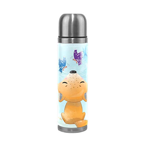 Sawhonn Baby Fuchs Engel Schmetterling Trinkflasche Edelstahl Thermoskanne Wasserflasche Thermoflasche Doppelwandig Isolierte Flasche Vakuum für 500ML Sport Kaffee Tee von Sawhonn