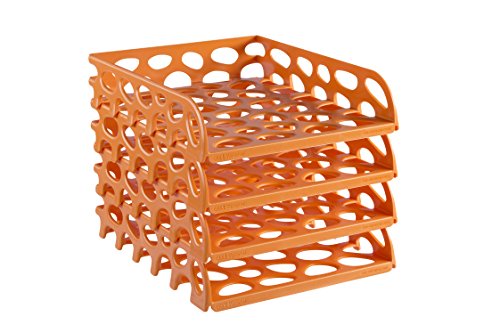 SAX Aktenkorb Voronoi unzerstörbar 4er Set (4x orange)… von Sax