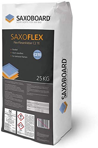 SaxoFlex Fliesen-Flexkleber 25 kg, Flex Fliesenkleber C2 TE in Profiqualität von Saxoboard