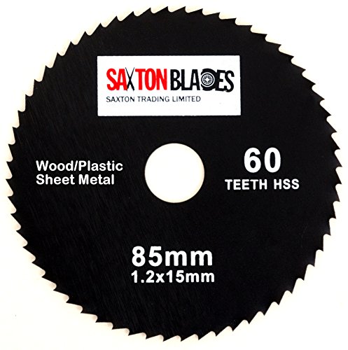 Saxton GPB8560T HSS Kreissägeblatt, 85 mm x 60 Zähne, kompatibel mit Worx Worxsaw Bosch Makita Ryobi von Saxton Blades