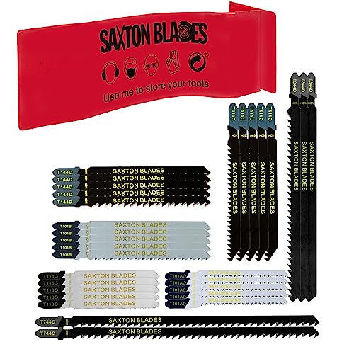 Saxton Stichsägeblätter-Set T144D T101B T101BR T111C T101AO T118G T744D T344D Holz & Metall Fit Bosch, Dewalt, Makita etc. von Saxton Blades