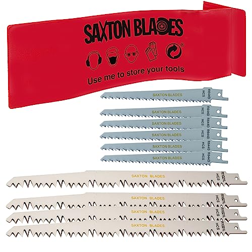 Saxton RPR10MXC, Kombination mit 10 Säbelsägeblättern für Holz; passend zu Bosch, Dewalt, Makita Pack C von Saxton Blades