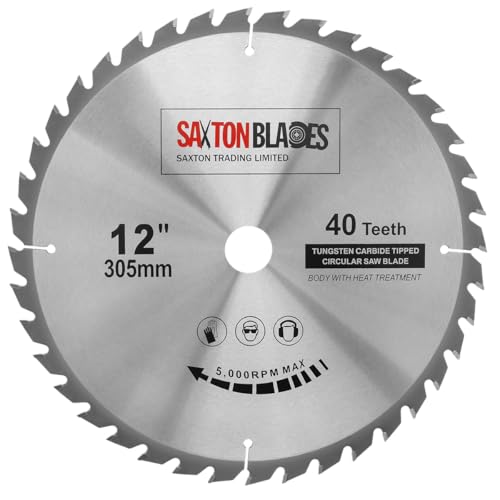 tct30540t Saxton TCT Kreissägeblatt Holz Sägeblatt 305 mm x 30 mm x Bohrung X 40T für Bosch Makita Dewalt von Saxton Blades