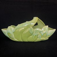 Vintage Royal Haeger R988 Übertopf Henkelschale in Chartreuse von Saxxonellas