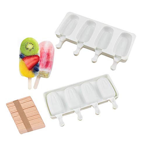 Silicone Easy Cream Mini Ice Cream Bar Mold Set,BPA Free Trays,8-Cavity von SayHia