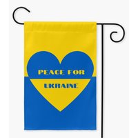 Peace For Ukraine Flagge| Herz Kein Krieg| Gartenwiese Gartenschild Fahne| Bete Für Die 12" X 18" | Doppelseitig| Kostenloser Versand Peace For Ukraine Flagge| Herz Kein Krieg| Gartenwiese Gartenschild Fahne| Bete Für Die 12" X 18" | Doppelseitig| Kostenloser Versand von SayItLouderDesigns