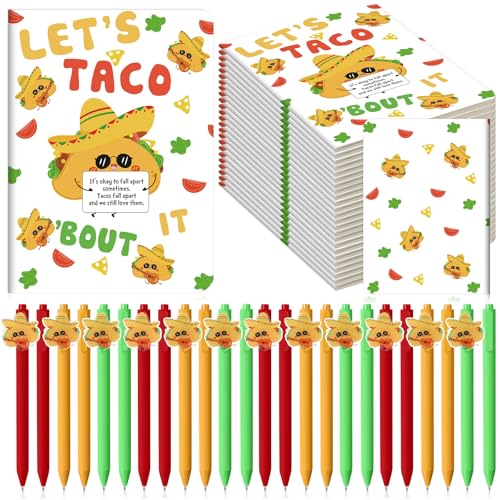 Sayglossy 24 Sets Positive Taco Notebook Pen Set Funny Emotional Appreciation Gifts Bulk Inspirational Taco Ballpoint Pens for Student Employee Coworkers Nurse Teacher Birthday Sayglossy 24 Sets Positive Taco Notebook Pen Set Funny Emotional Appreciation Gifts Bulk Inspirational Taco Ballpoint Pens for Student Employee Coworkers Nurse Teacher Birthday von Sayglossy