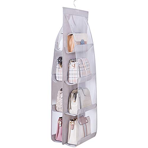 Sayiant Handtaschen-Organizer mit 8 Taschen, Oxford-Stoff, transparente Tragetasche, Aufbewahrungstasche, Schrank-Aufbewahrungstasche, platzsparend, staubdicht von Sayiant