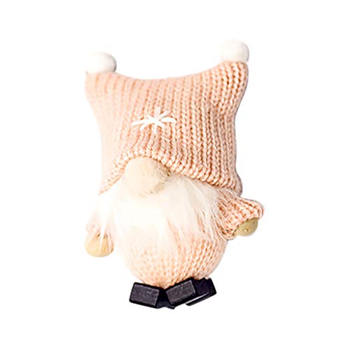 Sayla Handgemachte Wichtel Santa Dolls süße Weihnachten Tomte Nisse Figur aus Weihnachtsfigur Dwarf schöneren Weihnachts Deko für Home Schaufenster Kinder Geburtstag Weihnachten 10x4CM (Rosa) von Sayla