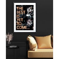 Das Beste Kommt Noch Neon Floraler Kunstdruck Giclèe Print Home Decor Wandkunst Gallery Wall von SaytheWordCreative