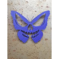 3D-Gedruckter Schmetterlingsschädel , Glitzer-Schmetterlingsschädel von SazSkullduggery