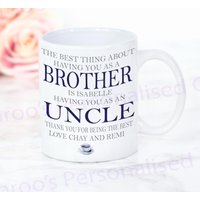 Bruder Becher | Das Beste Daran, Dich Als Bruder Zu Haben Personalisierte Onkel Geschenk Für Tasse von Sazzamaroos
