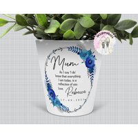 Personalisierter Mutter Der Braut Blumentopf | Blaue Hochzeit Hochzeitsgeschenk Von Schwiegertochter| Pflanze Zur von Sazzamaroos