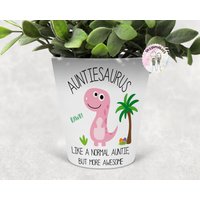 Tantengeschenk | Tante Blumentopf| Auntiesaurus| Dinosaurier Geburtstag Weihnachtsgeschenk Für Tante| Bad Influence Tasse Lustige von Sazzamaroos