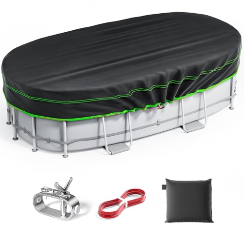 Ovale Poolabdeckung, 3,6 x 6,8 m, strapazierfähig, solarbetrieben, rechteckig, wasserdicht, reißfest, mit Seilwinde und Kabel, ideal für den Winter und staubdichte Nutzung Ovale Poolabdeckung, 3,6 x 6,8 m, strapazierfähig, solarbetrieben, rechteckig, wasserdicht, reißfest, mit Seilwinde und Kabel, ideal für den Winter und staubdichte Nutzung von Sbekiev