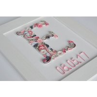 Baby Taufgeschenk, Rosa Anfangsbuchstabe, Mädchen Initiale, Geburtsankündigung, Initiale Des Kindes, Andenken Zur Taufe Baby Taufgeschenk, Rosa Anfangsbuchstabe, Mädchen Initiale, Geburtsankündigung, Initiale Des Kindes, Andenken Zur Taufe von SbirOtak