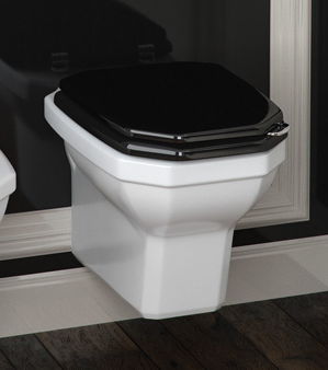 WC Abgang waagrecht/WC wandhängend Retro/Vintage Serie Romana Weiß von Sbordoni von Sbordoni