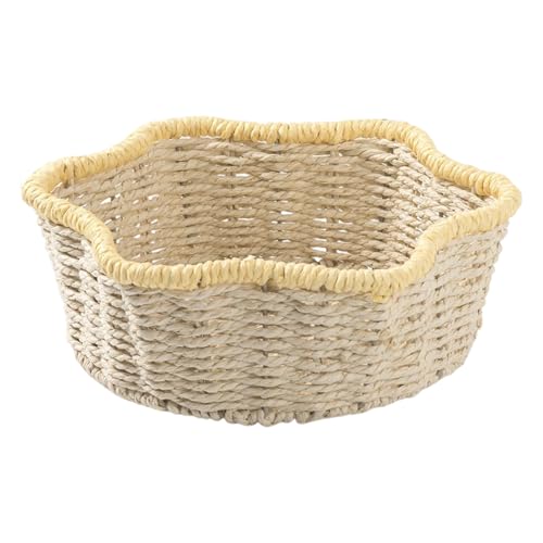Handgefertigter Webbackseil Lagerkorb Mit Stabilem Eisenrahmen Für Desktop Anlagen Und Heimorganisation Natural Fibre Desktop Gartenorganisator von Sbshiouu