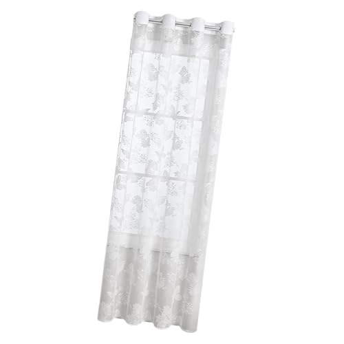 Sbshiouu Weiße Polyester-Fenstervorhänge für Licht, Privatsphäre, schützendes Zuhause von Sbshiouu