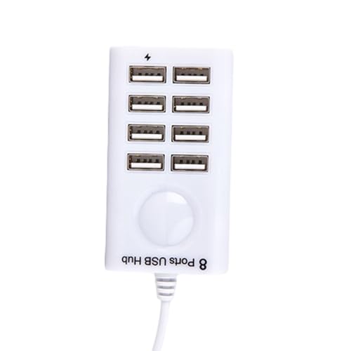 USB-2.0-Hubs mit 8 Anschlüssen, schnelle Datenübertragung bis zu 480 Mbit/s, verlängertes 100 cm langes Kabel für flexible Verbindungen, schnelle Geschwindigkeitsschnittstellen von Sbshiouu