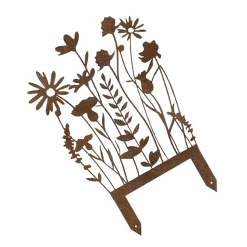 Sbshiouu Wetterfest Metallgarten Stakes Dekorative Outdoor Kunst Resistant Easy Setups Pflanzenkenner Proof Outdoor Gartendekoration von Sbshiouu