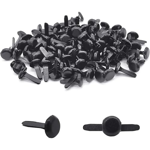 100 Stück mehrfarbige Splinten, Pastell-Metall-Bind-Verschlüsse, runde Klammern für Bastelprojekte, Scrapbooking, Büro (8 mm x 14 mm) von Sbuxhrkid