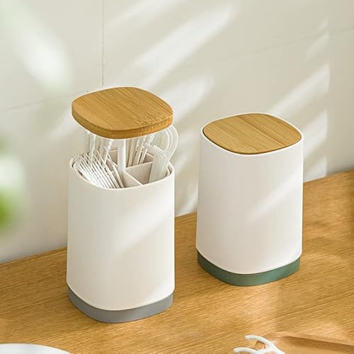 Sbuxhrkid Zahnstocherhalter aus Kunststoff mit Push-Release, Multi-Fächer-Spender für Plektren, Wattestäbchen und Zahnseide, Schreibtisch-Box für den Haushalt, 2 Stück Sbuxhrkid Zahnstocherhalter aus Kunststoff mit Push-Release, Multi-Fächer-Spender für Plektren, Wattestäbchen und Zahnseide, Schreibtisch-Box für den Haushalt, 2 Stück von Sbuxhrkid