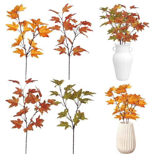 4 Stück Künstlicher Ahornblattzweig künstliche Blumen 1 Stück,Simulierte Ahornblattstecklinge Artificial Tree kunstpflanze,Herbstblumen,Blumenstrauß Party Tisch Centerpieces Herbst DIY Dekoration 4 Stück Künstlicher Ahornblattzweig künstliche Blumen 1 Stück,Simulierte Ahornblattstecklinge Artificial Tree kunstpflanze,Herbstblumen,Blumenstrauß Party Tisch Centerpieces Herbst DIY Dekoration von Sbyhbhyds