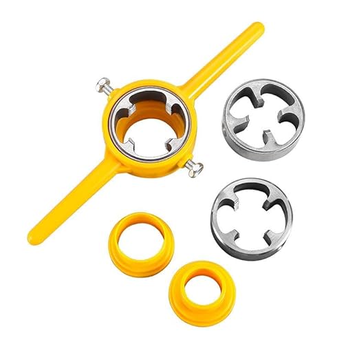 Sbyzm 6 Stück PVC-Kunststoff-Wasserrohr-60°-Rohrgewinde-Set NPT1/2 3/4 2,5 cm, manuelles externes Gewindeschneiderrohr, Wasserwerkzeug, PVC-Gewinde Sbyzm 6 Stück PVC-Kunststoff-Wasserrohr-60°-Rohrgewinde-Set NPT1/2 3/4 2,5 cm, manuelles externes Gewindeschneiderrohr, Wasserwerkzeug, PVC-Gewinde von Sbyzm