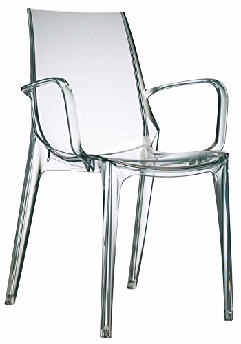 Scab Design Designer Stuhl mit Armlehnen Vanity transparent von Scab Design