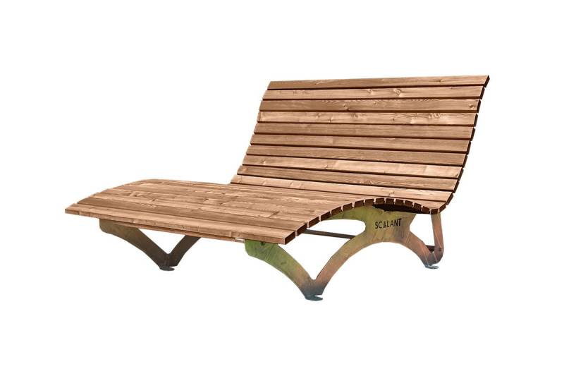 Scalant Gartenliege Waldsofa Classic, mit Auflage dunkel + Schutzhülle, Latten aus Thermokiefer von Scalant