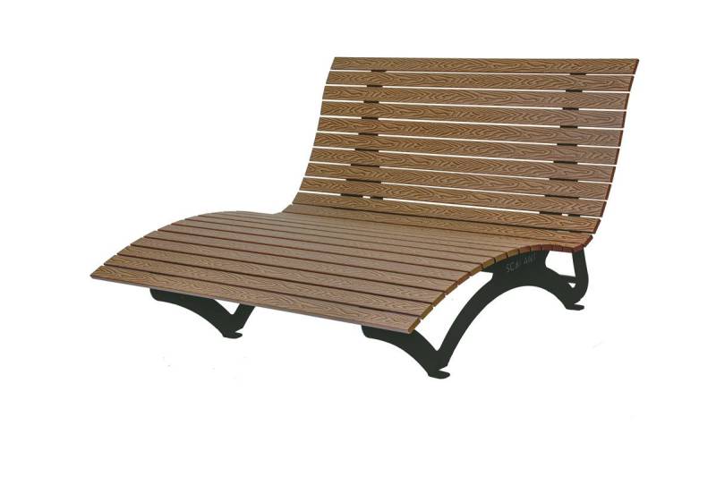 Scalant Gartenliege Waldsofa Premium, mit Auflage & Kissen dunkel, WPC-Latten Scalant Gartenliege Waldsofa Premium, mit Auflage & Kissen dunkel, WPC-Latten von Scalant