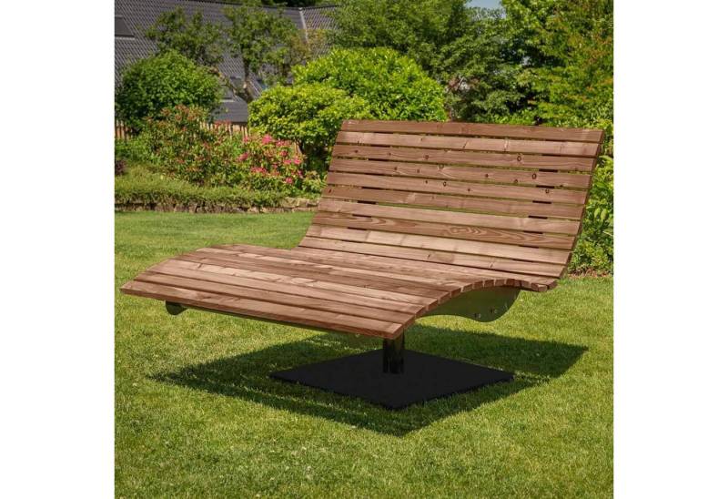 Scalant Gartenliege Waldsofa Swing, mit Auflage & Kissen hell + Schutzhülle, Latten aus Thermokiefer von Scalant