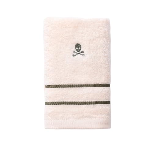 Scalpers Gästetuch, beige mit grünen Streifen, 30 x 50 cm, 100% Baumwolle, 470 g/m² Home von Scalpers
