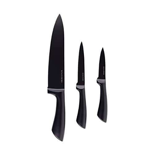 Set 3 Black Edelstahlstahl -Skalpern Haus von Scalpers