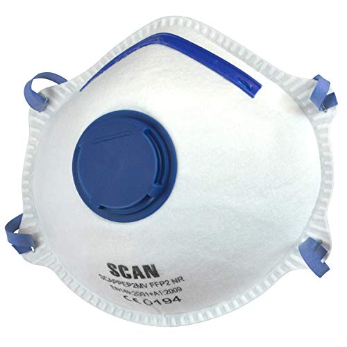 Scan SCAPPEP2MV FFP2 Einweg Formventilmaske, 3 Stück von Scan