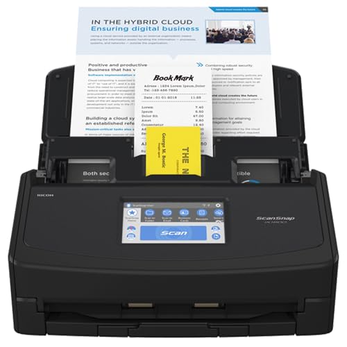 ScanSnap iX1600 Desktop Dokumentenscanner Schwarz - 5 GHz - Duplex, ADF, A4, WLAN, Touchscreen, USB 3.2 von ScanSnap